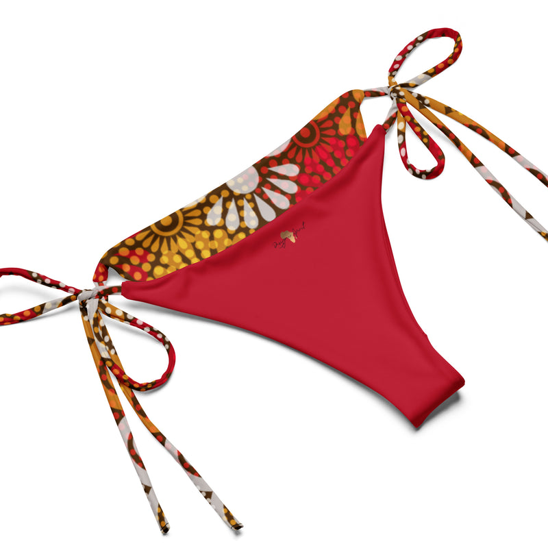 Tribal Motif Print All-over print string bikini