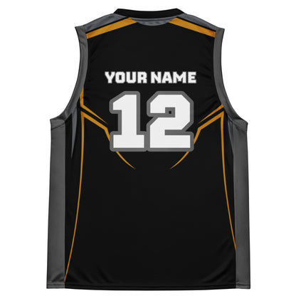 Black Stripe Print Custom Basketball Jersey