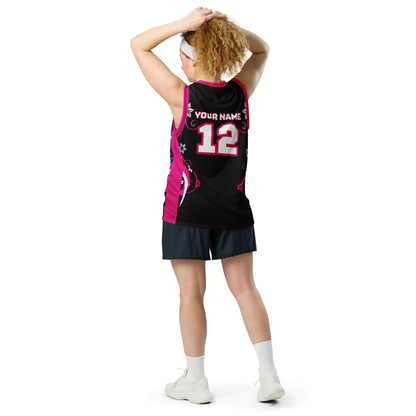 Floral Print Custom Basketball Jersey