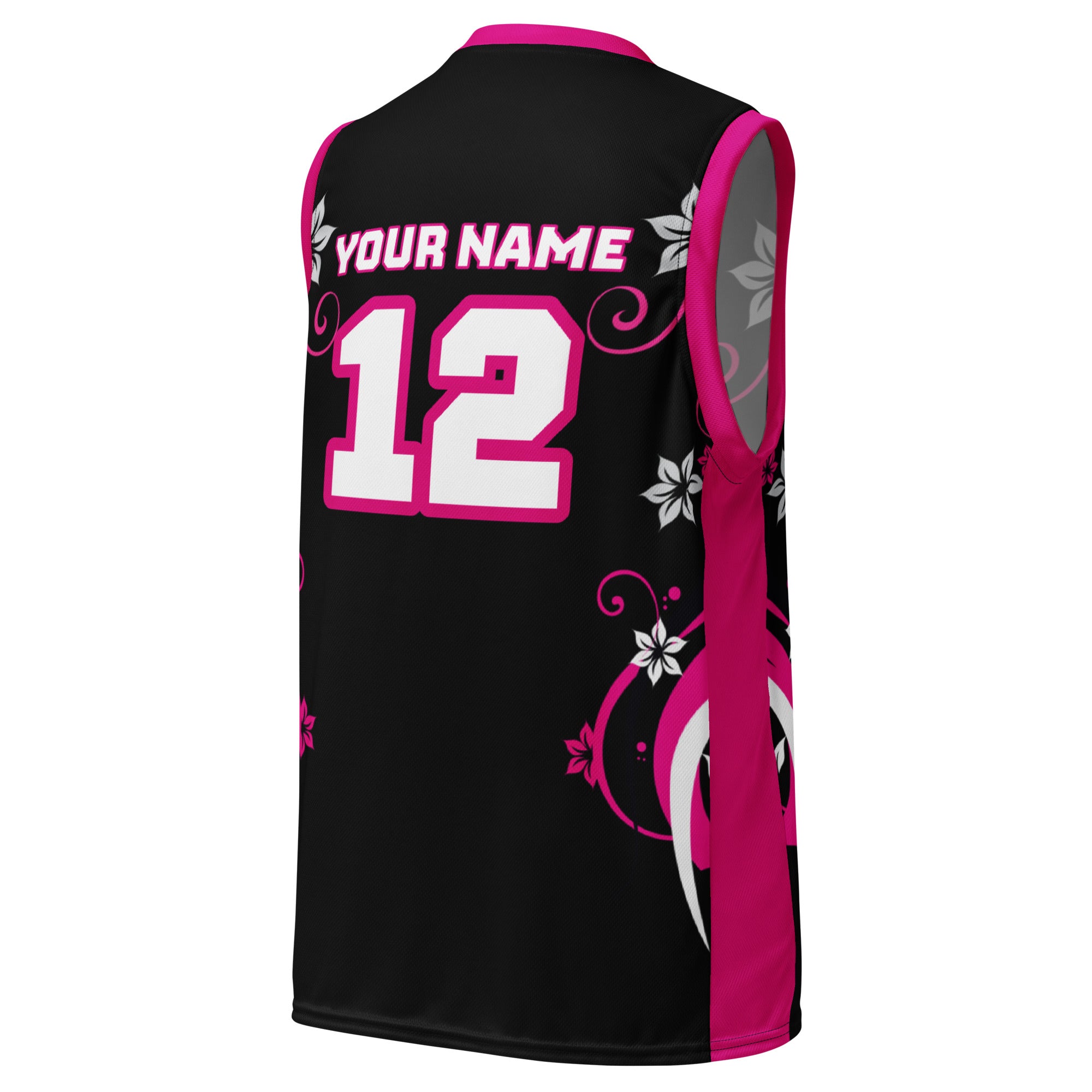 Floral Print Custom Basketball Jersey