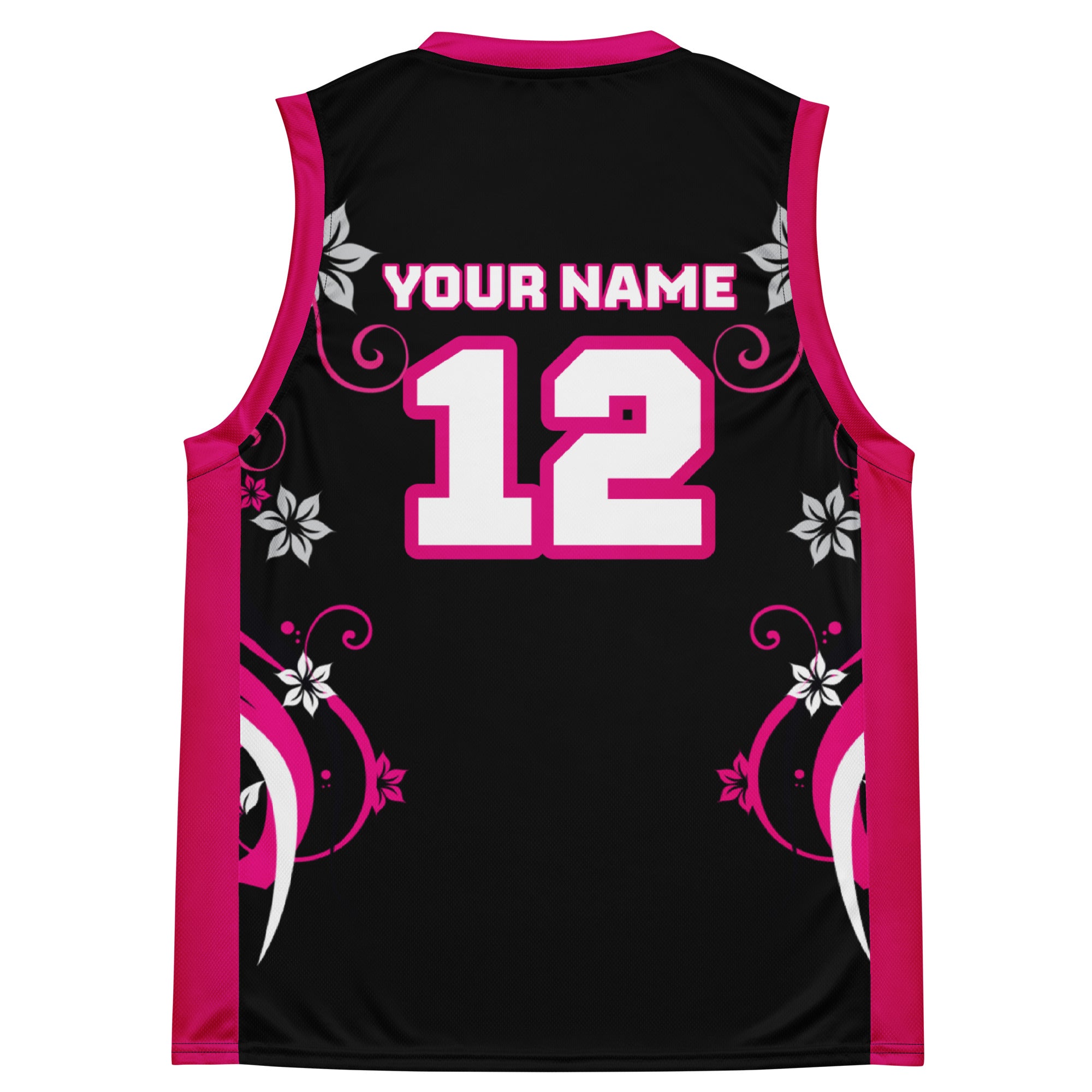 Floral Print Custom Basketball Jersey