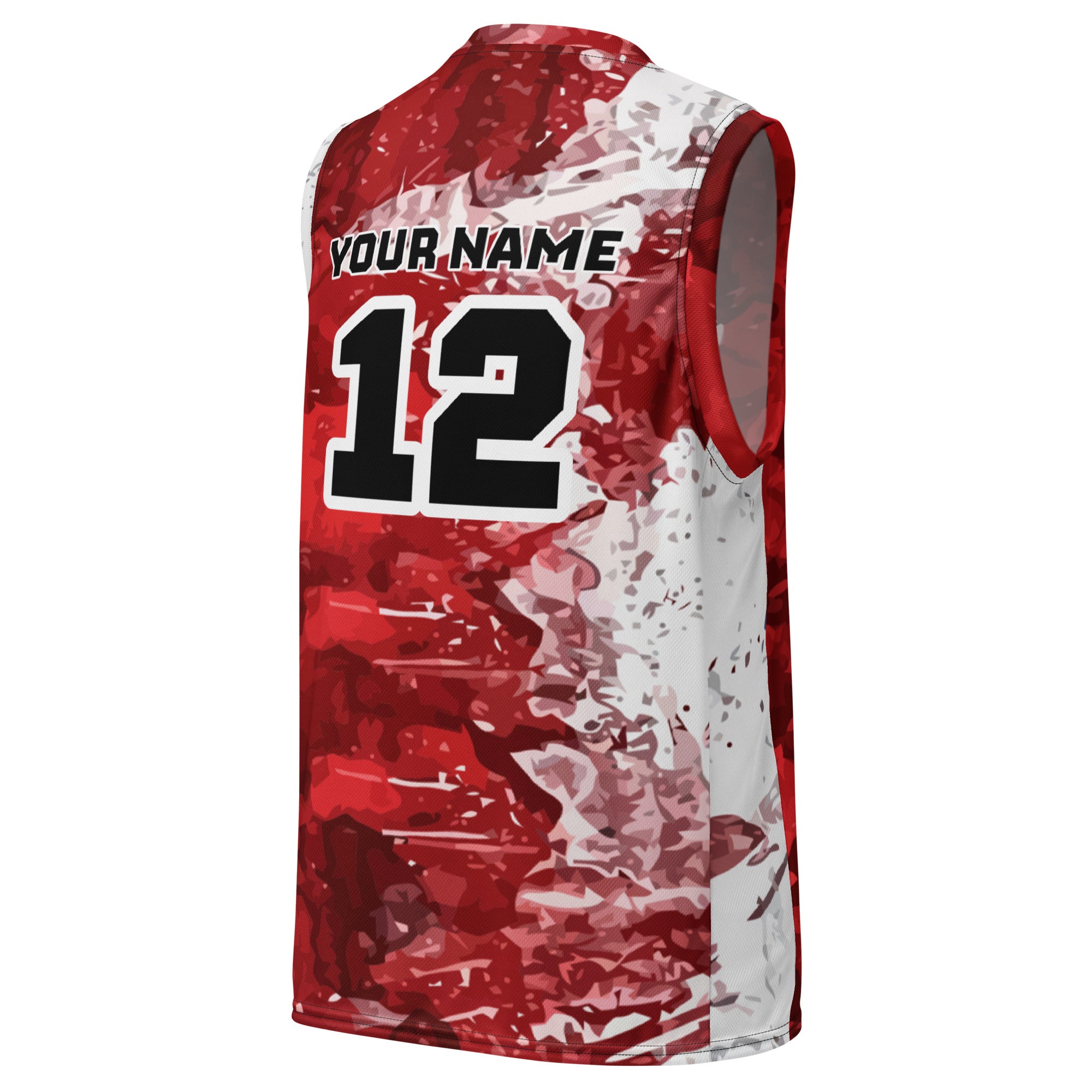 Red and White Custom Basketball Jersey