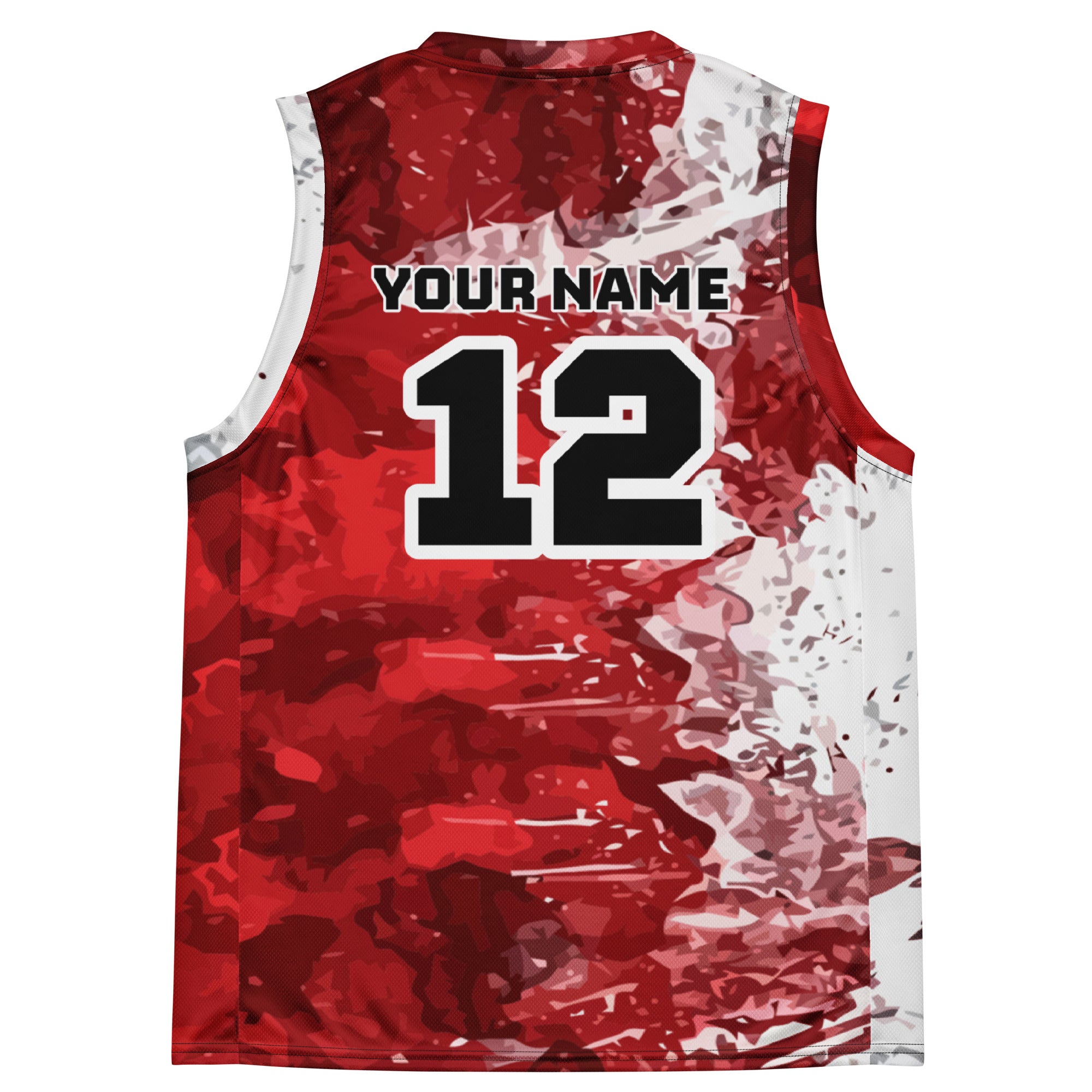 Red and White Custom Basketball Jersey