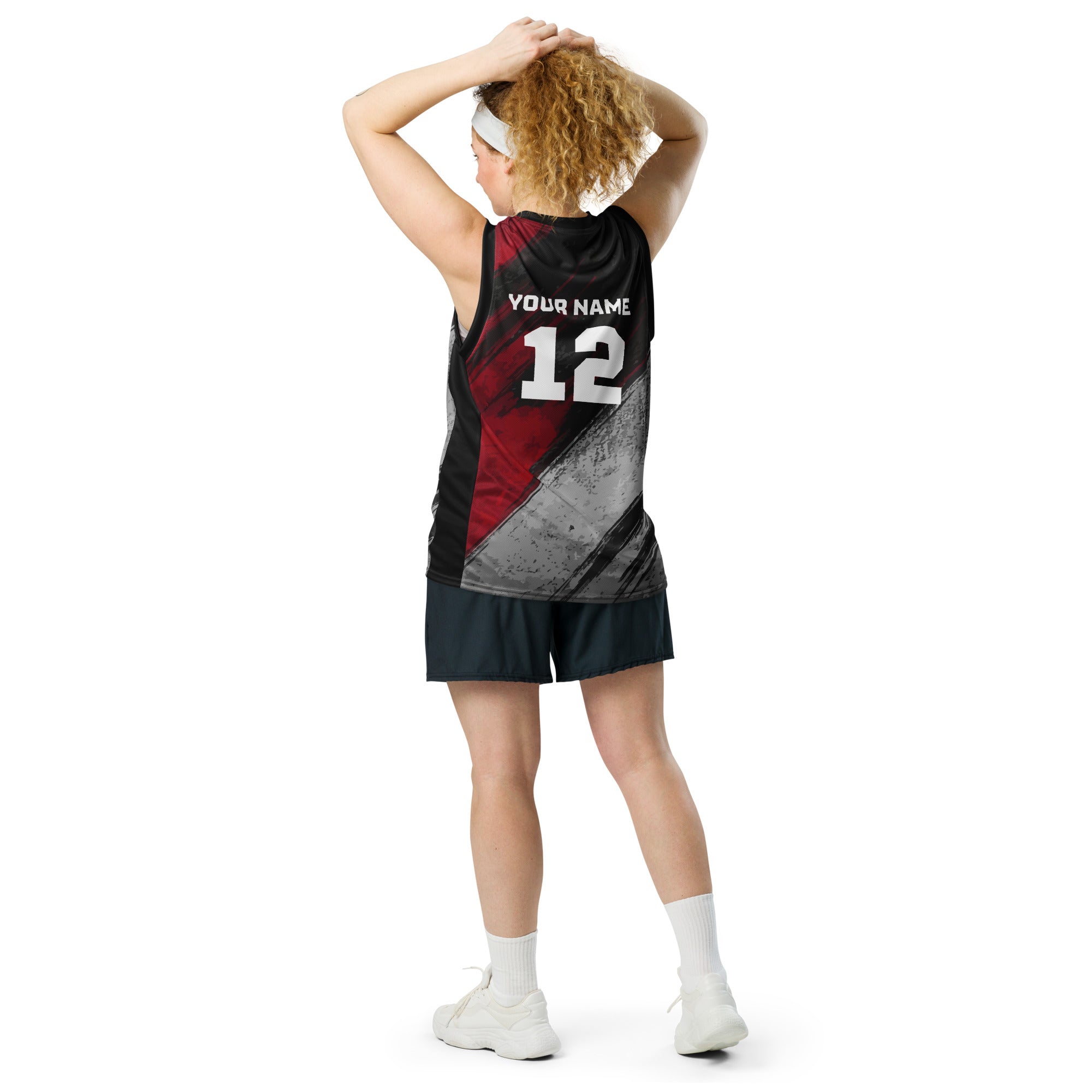 Black and Red Custom Basketball Jersey