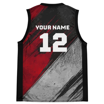 Black and Red Custom Basketball Jersey