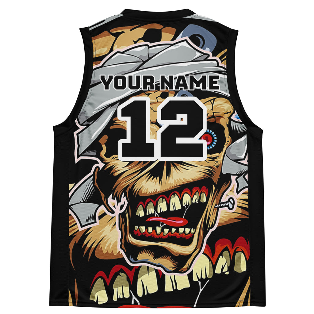 Zombie Print Custom Basketball Jersey