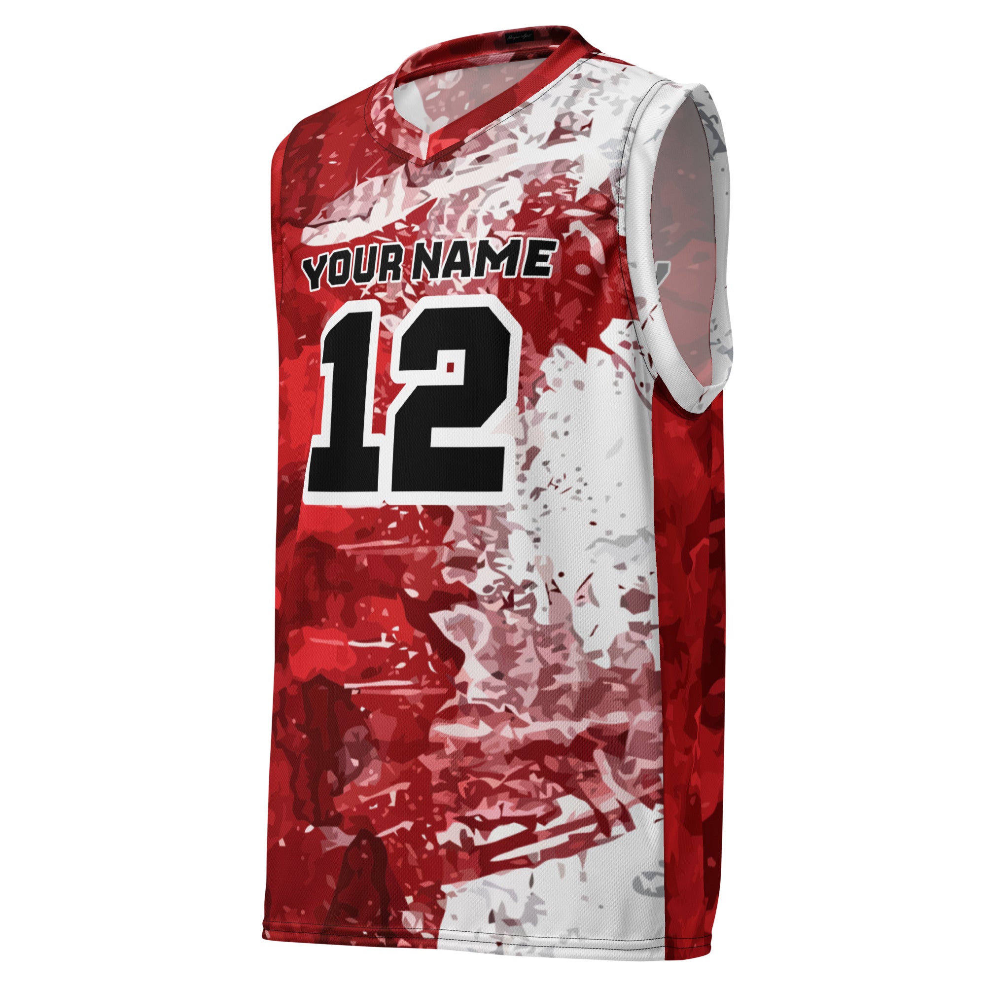Red and White Custom Basketball Jersey