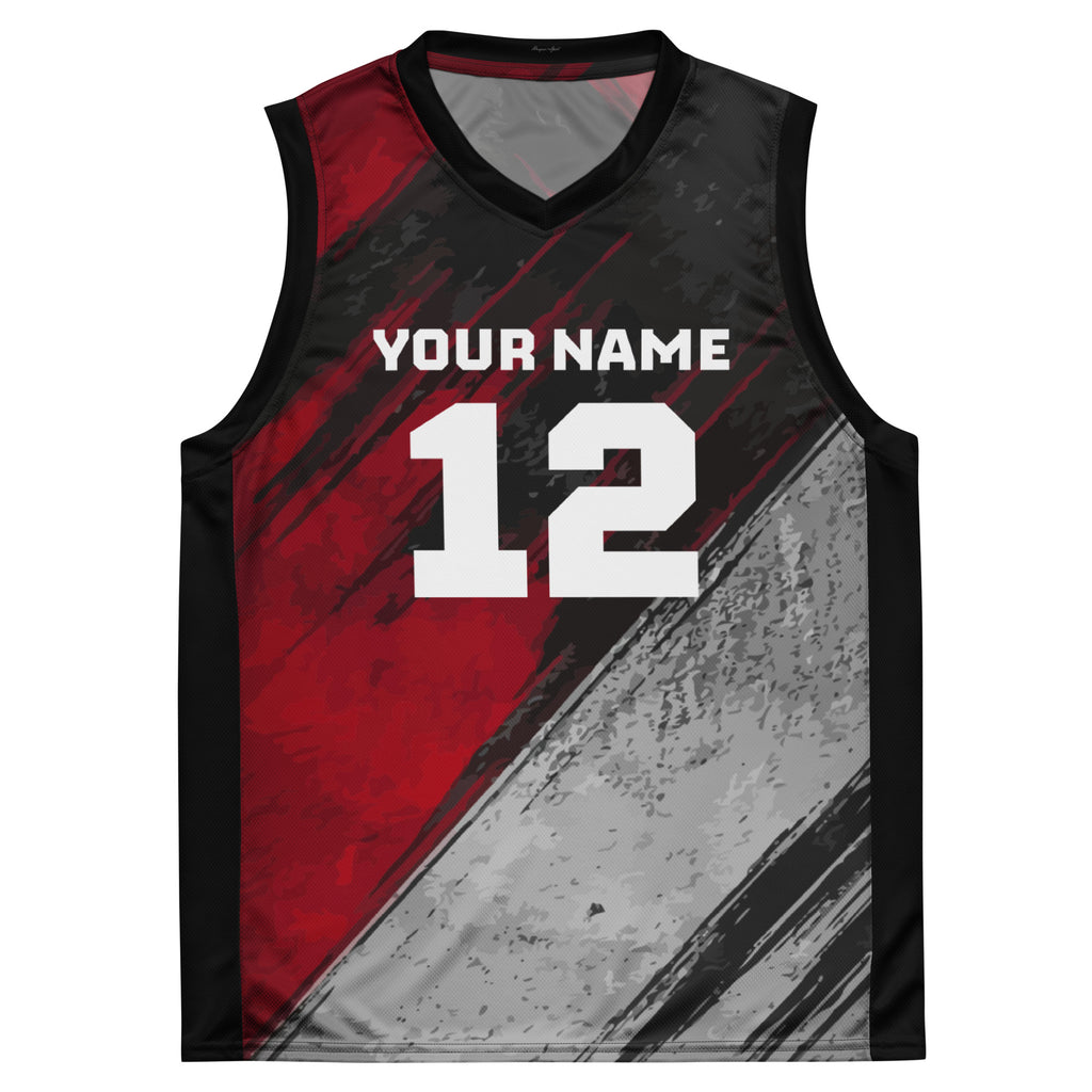Black and Red Custom Basketball Jersey