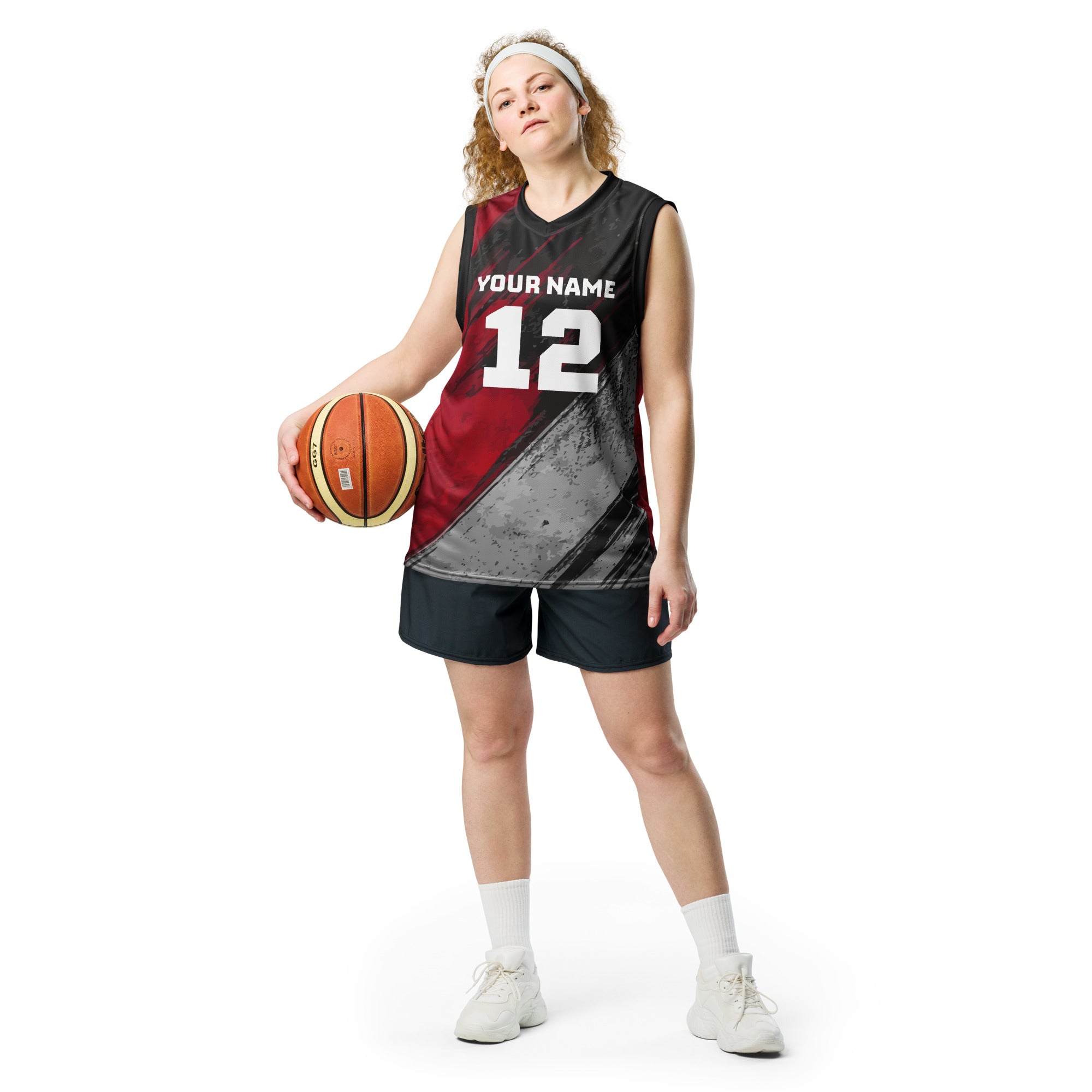 Black and Red Custom Basketball Jersey