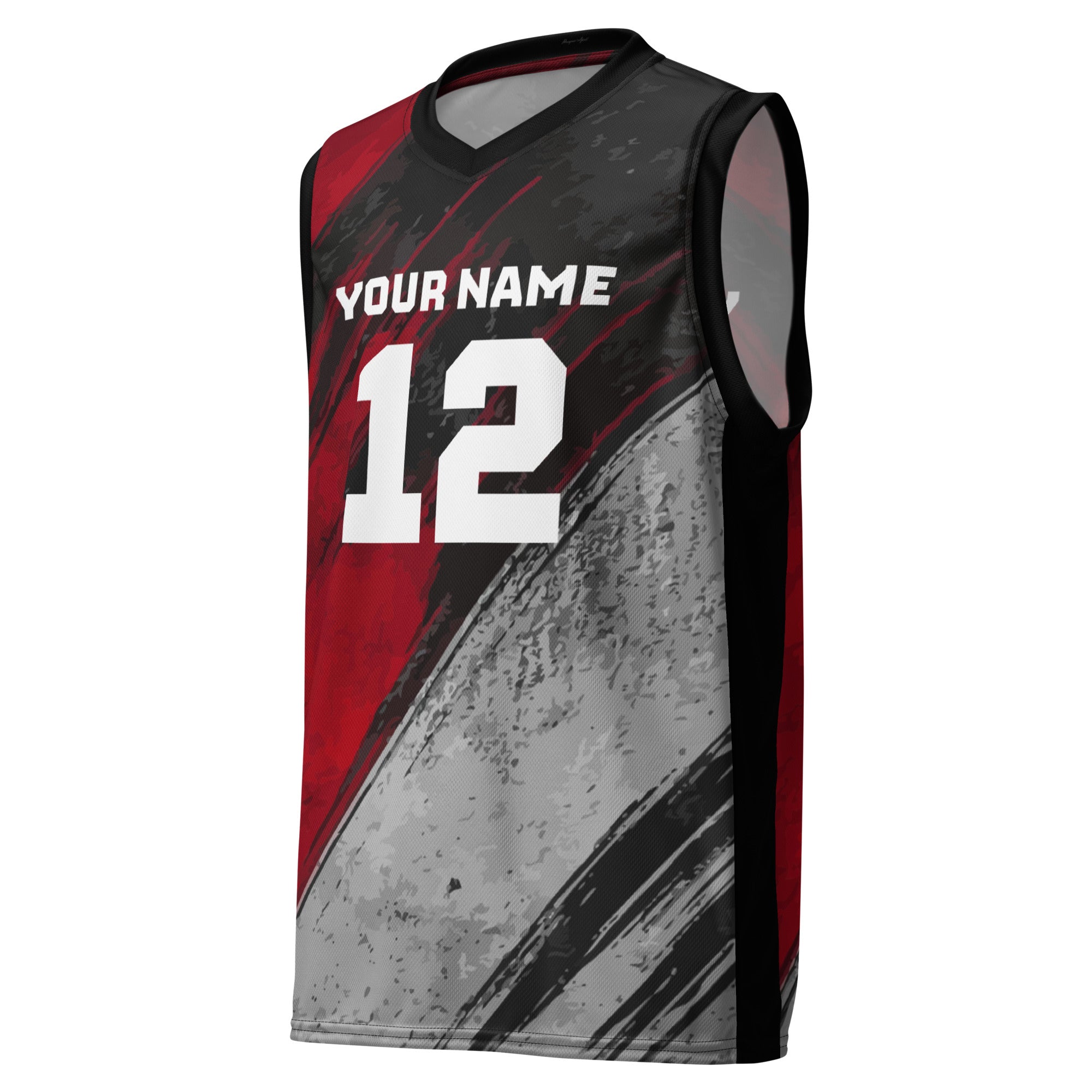 Black and Red Custom Basketball Jersey