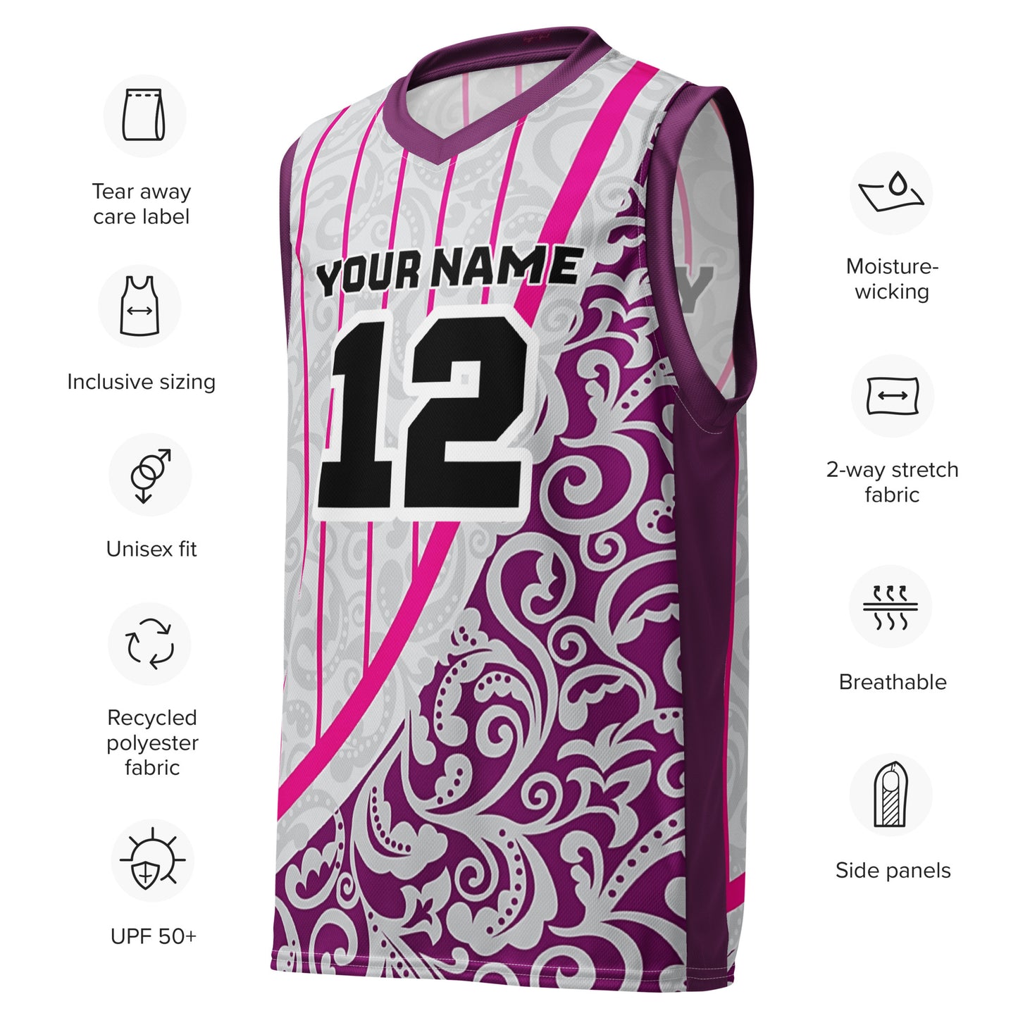 Abstract Print Custom Basketball Jersey