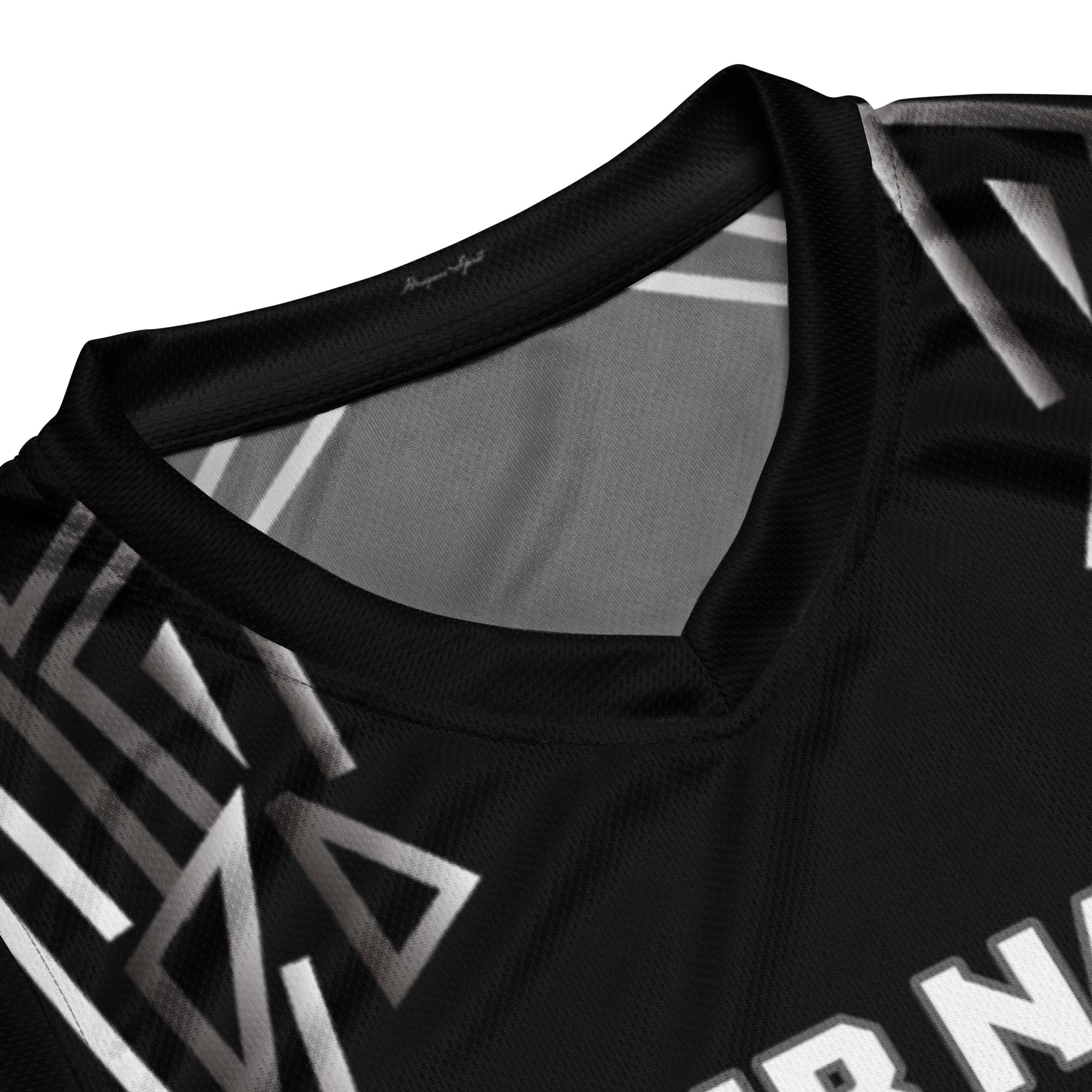 Black Graphic Print Custom Basketball Jersey