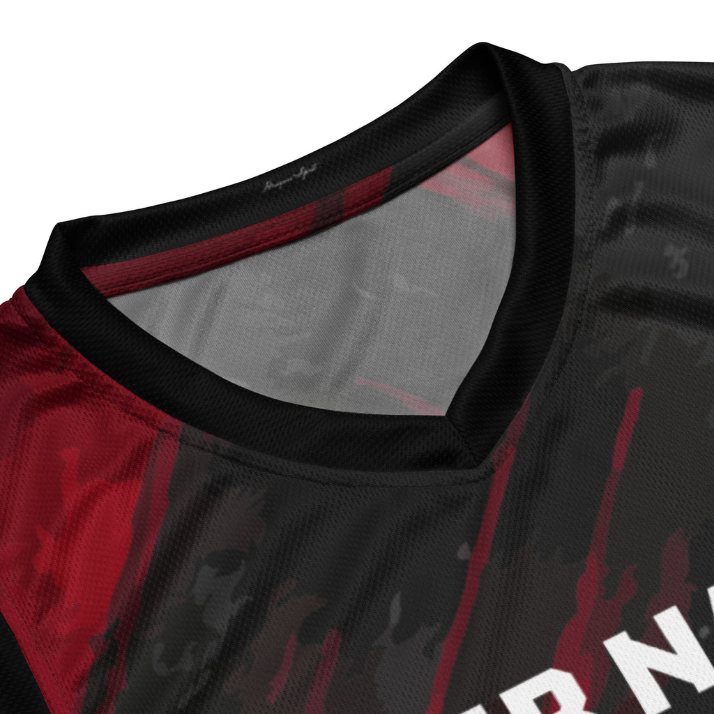 Black and Red Custom Basketball Jersey