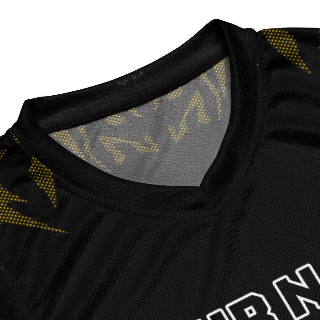 Yellow and Black Bird Print Custom Basketball Jersey
