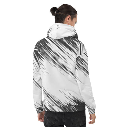 Black and White Print Unisex Hoodie