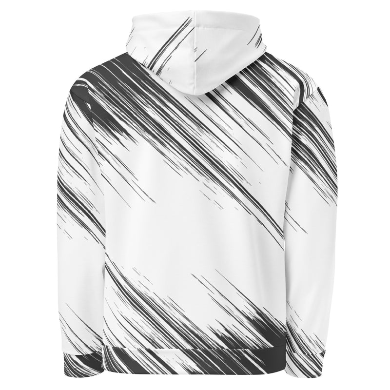 Black and White Print Unisex Hoodie