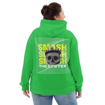 Green Smash the System Unisex Hoodie