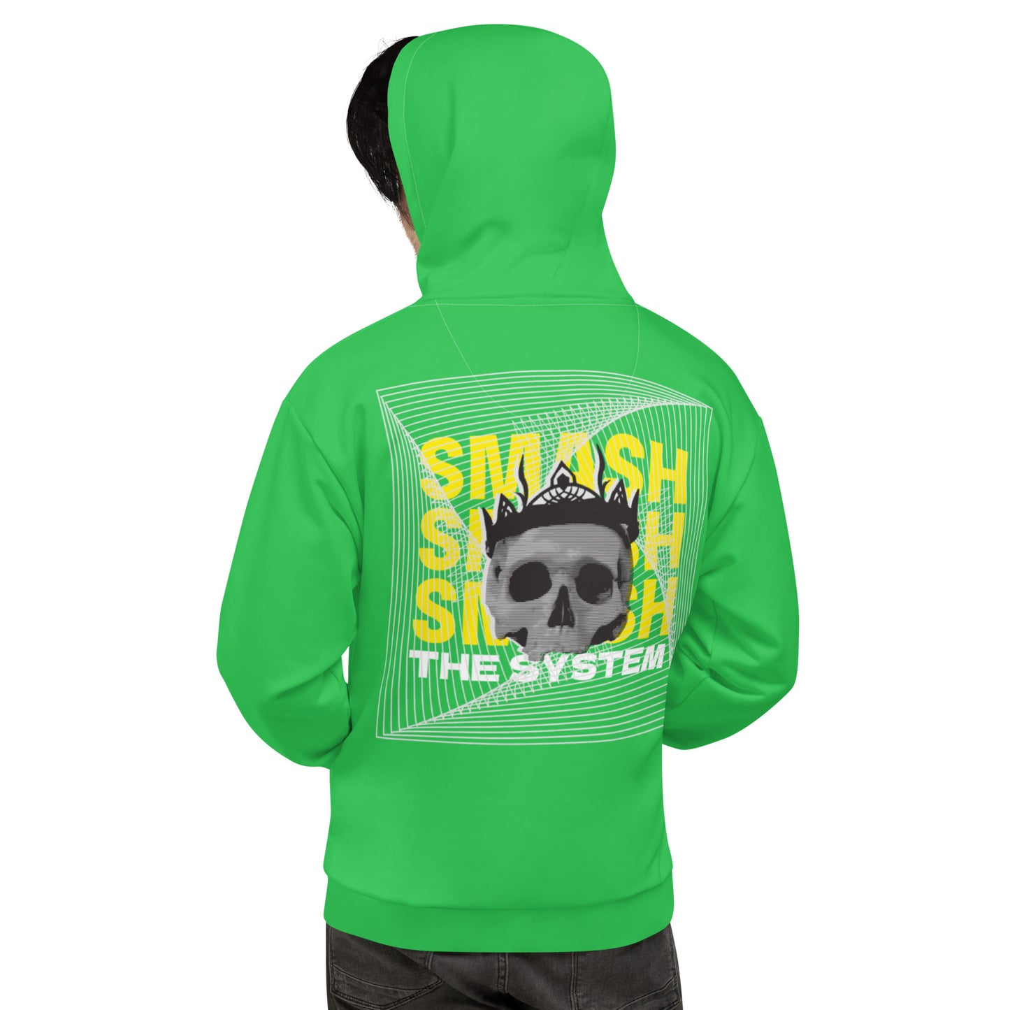 Green Smash the System Unisex Hoodie