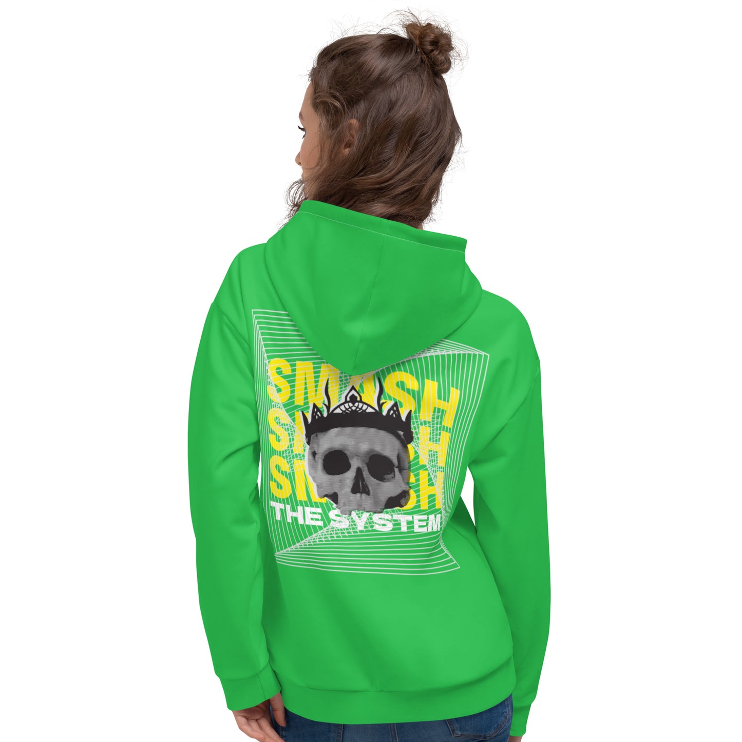 Green Smash the System Unisex Hoodie