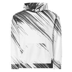 Black and White Print Unisex Hoodie