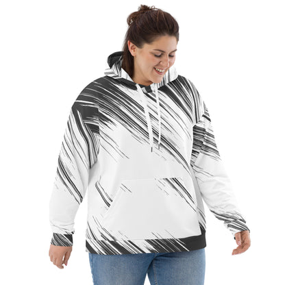 Black and White Print Unisex Hoodie