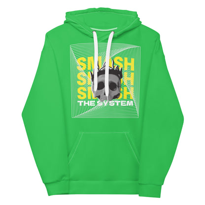 Green Smash the System Unisex Hoodie