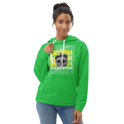 Green Smash the System Unisex Hoodie