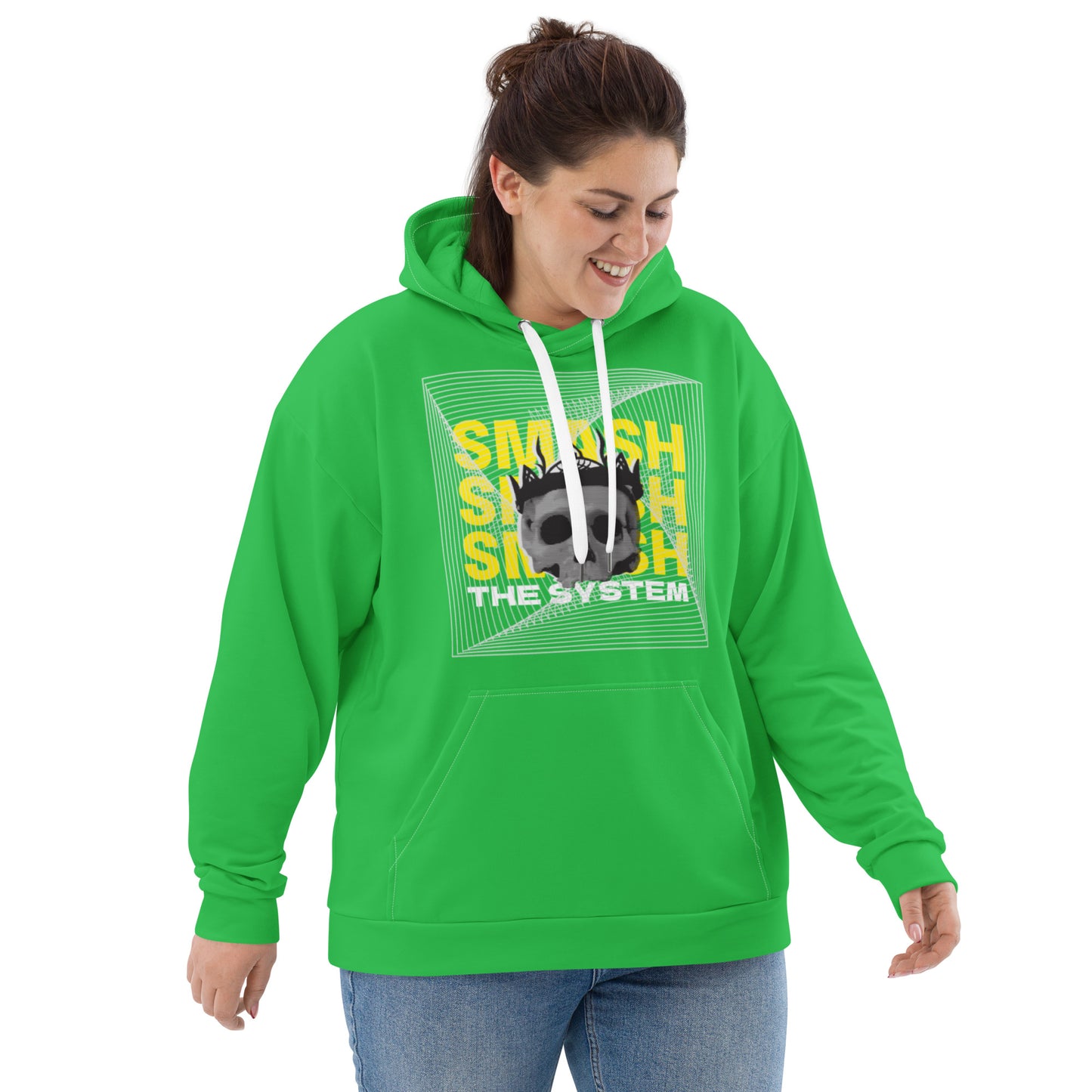 Green Smash the System Unisex Hoodie