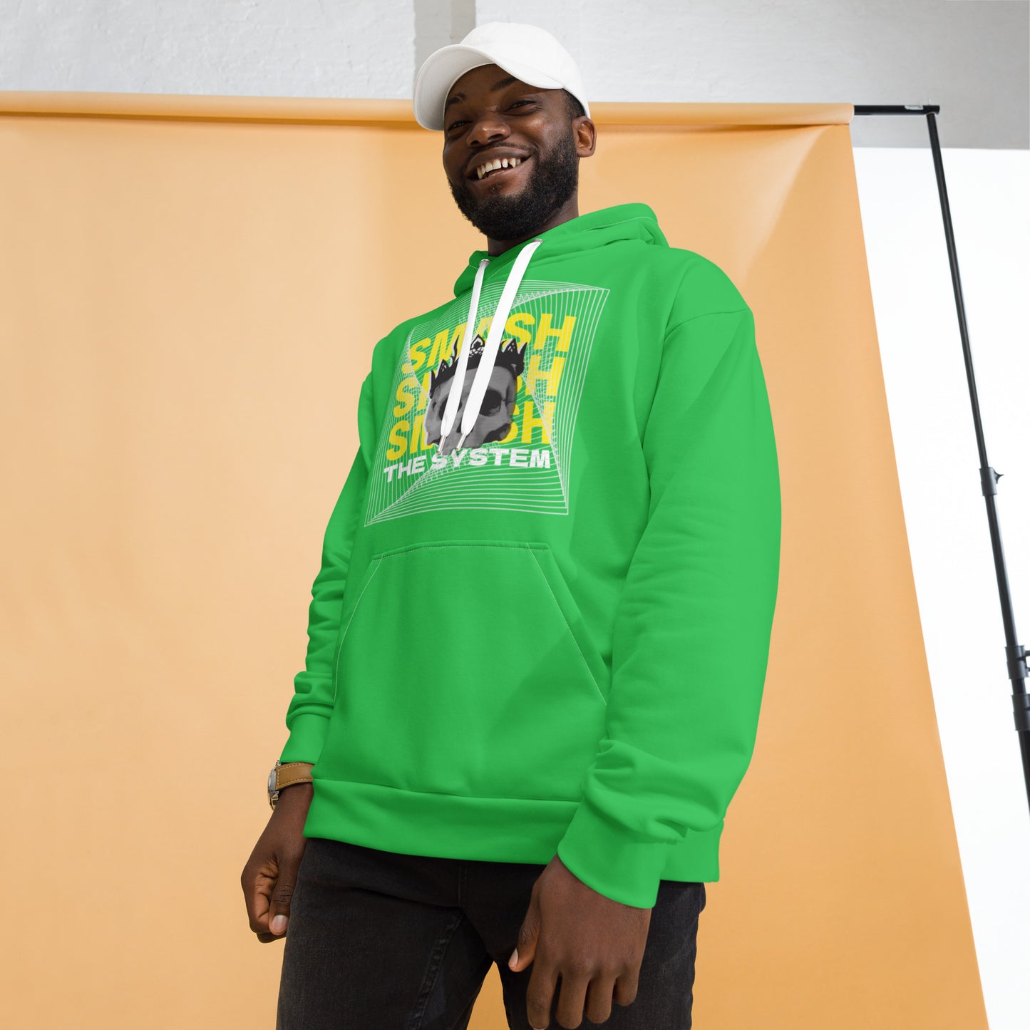 Green Smash the System Unisex Hoodie