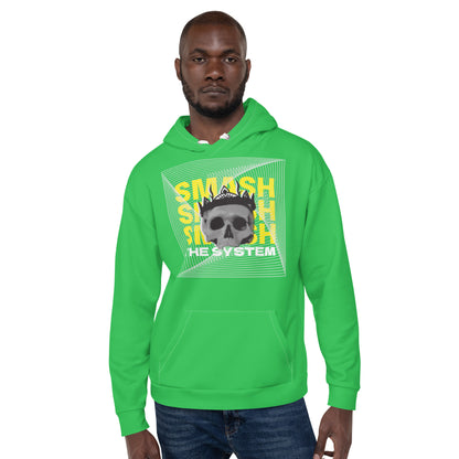 Green Smash the System Unisex Hoodie