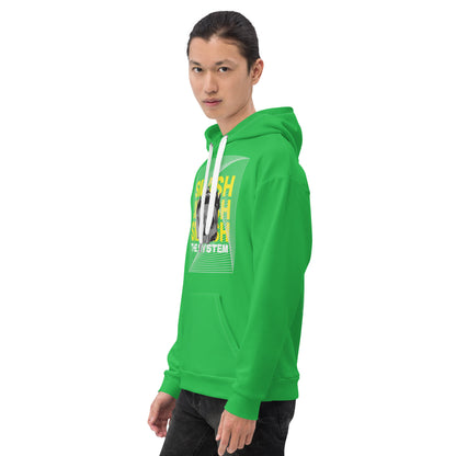 Green Smash the System Unisex Hoodie