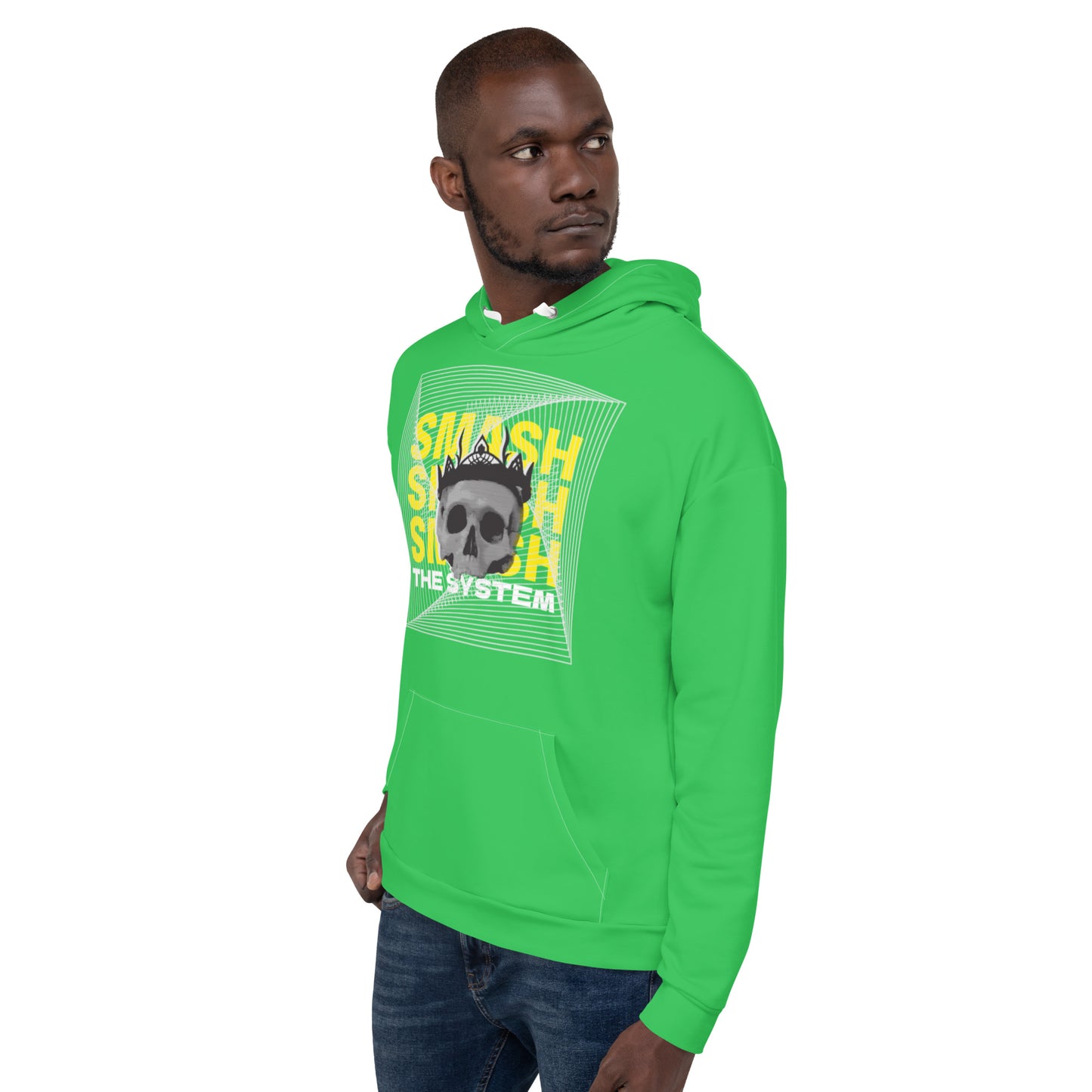 Green Smash the System Unisex Hoodie