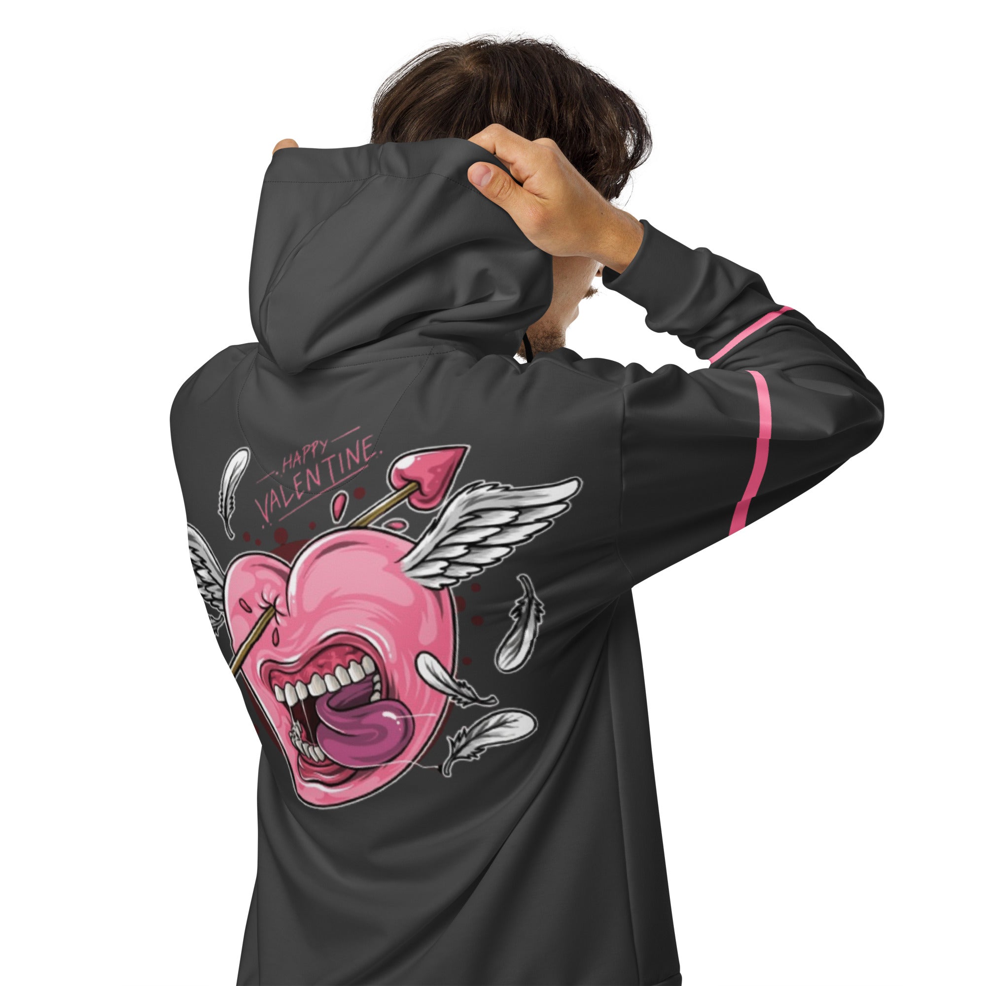 Happy Valentine Unisex zip hoodie