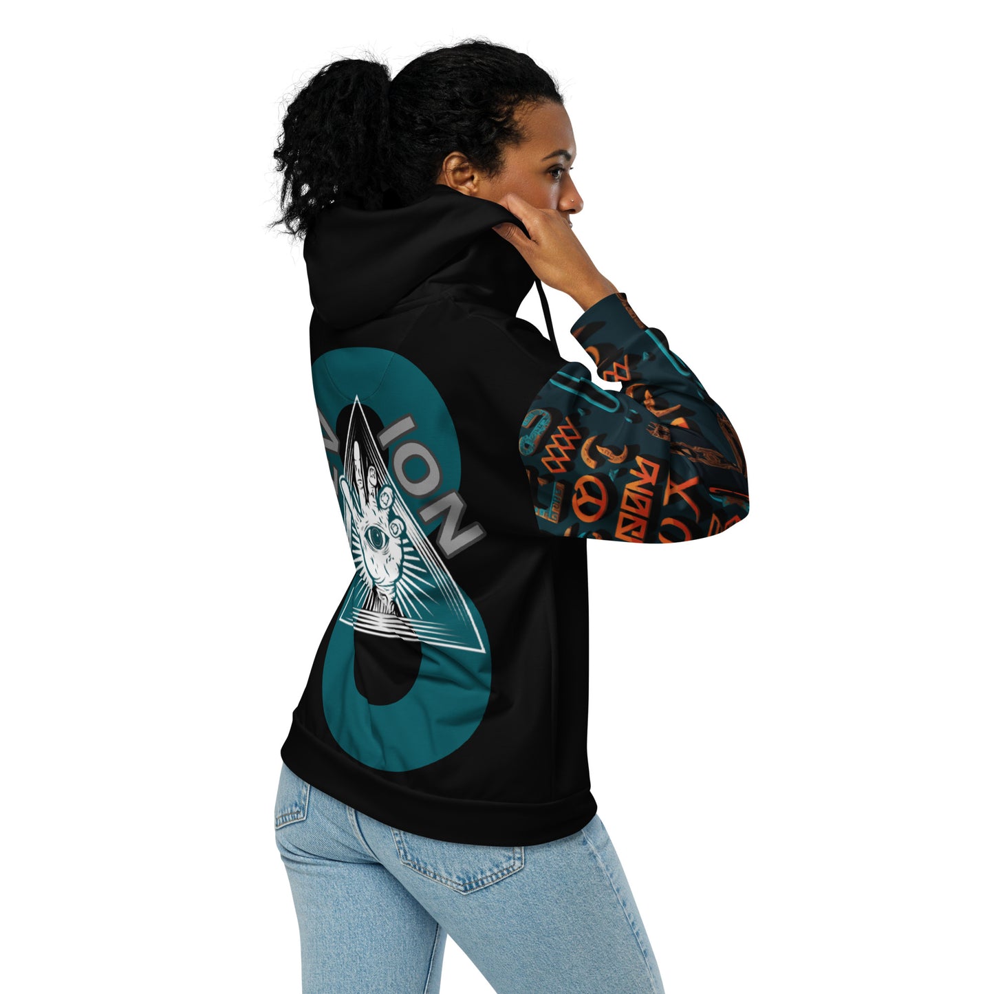 Elev8sion Awareness Egyptian Print Unisex zip hoodie