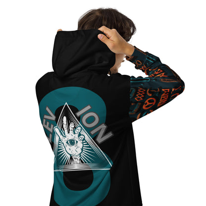 Elev8sion Awareness Egyptian Print Unisex zip hoodie