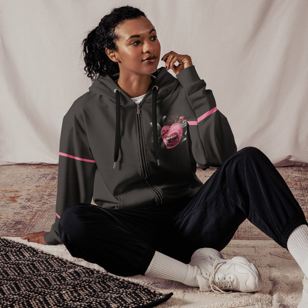 Happy Valentine Unisex zip hoodie