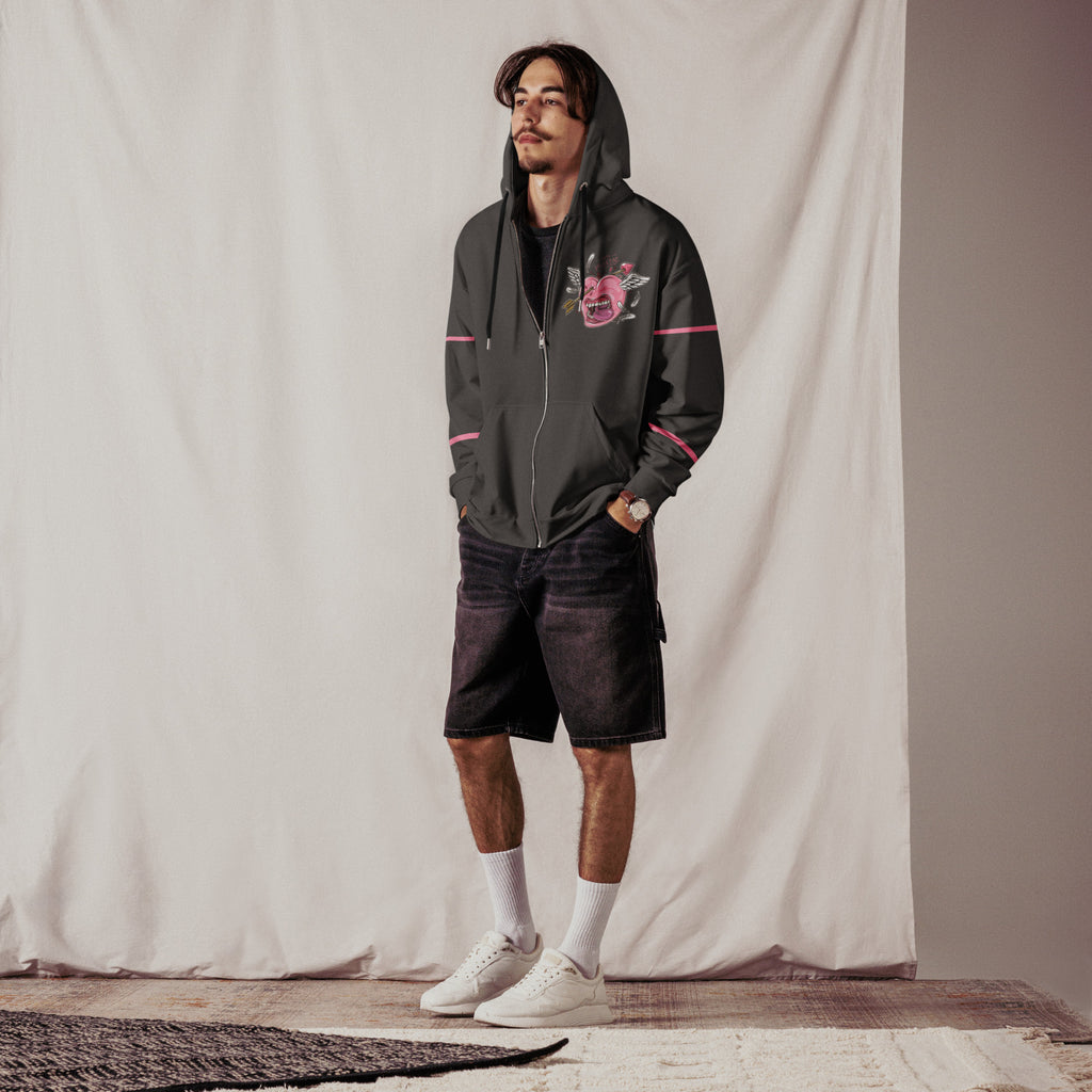 Happy Valentine Unisex zip hoodie