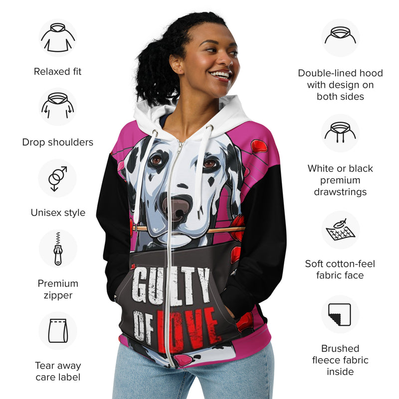 Guilty of Love Unisex zip hoodie
