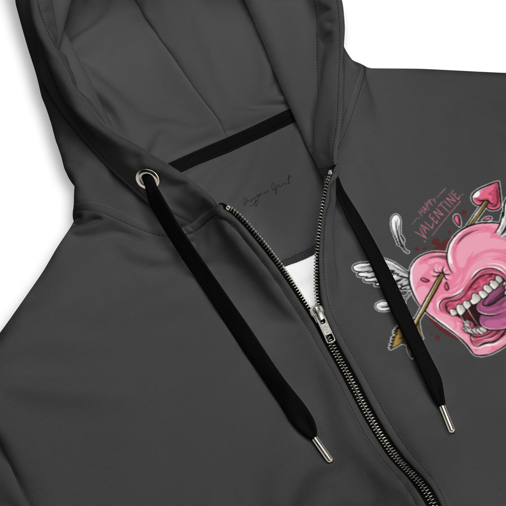 Happy Valentine Unisex zip hoodie