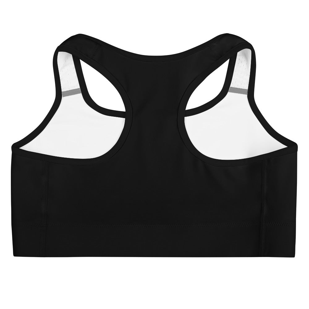 Black and Pink Fitness Girl Sports bra