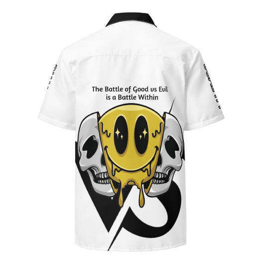 Good vs Evil Unisex button shirt