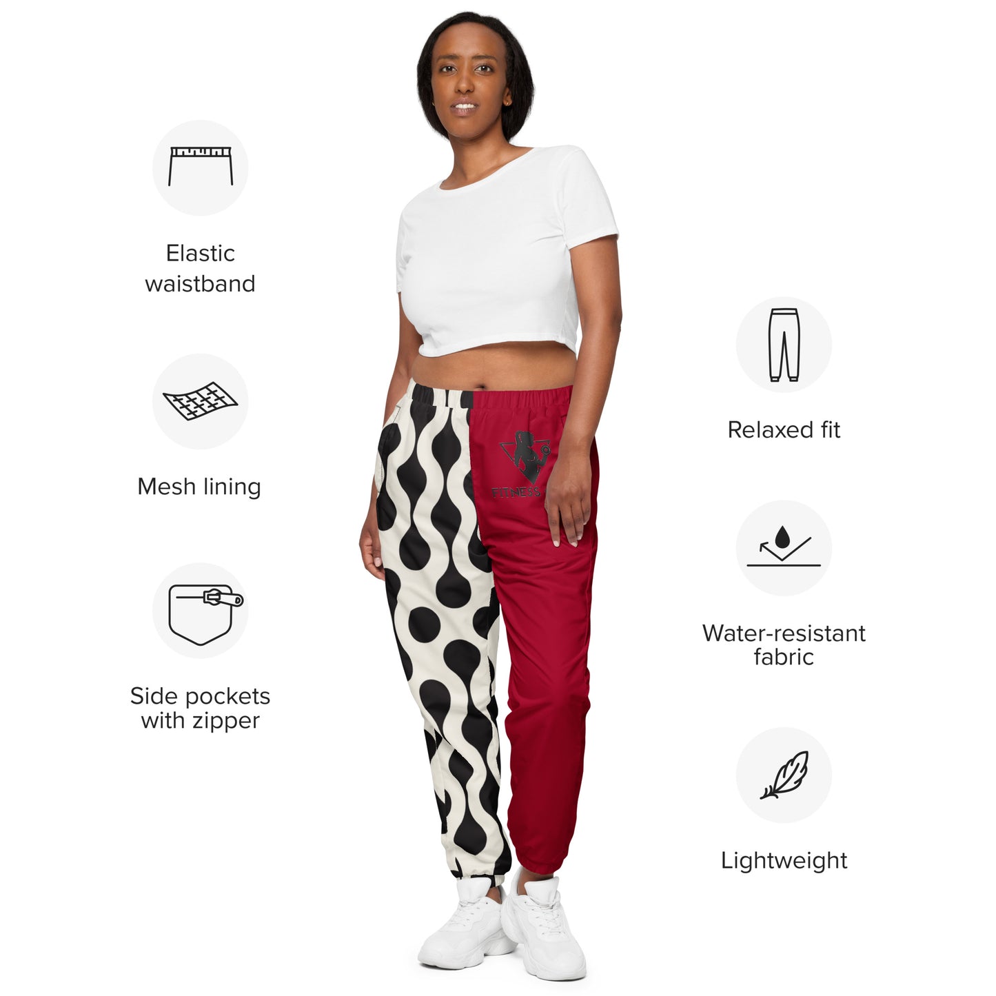 Black Fitness Girl Track Pants