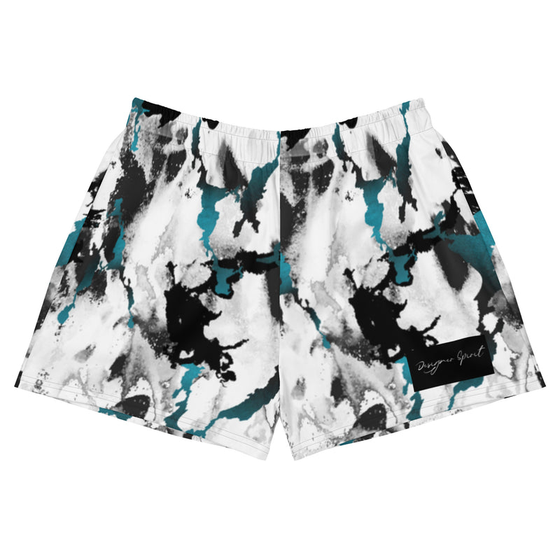 Blue and White Women’s Recycled Athletic Shorts