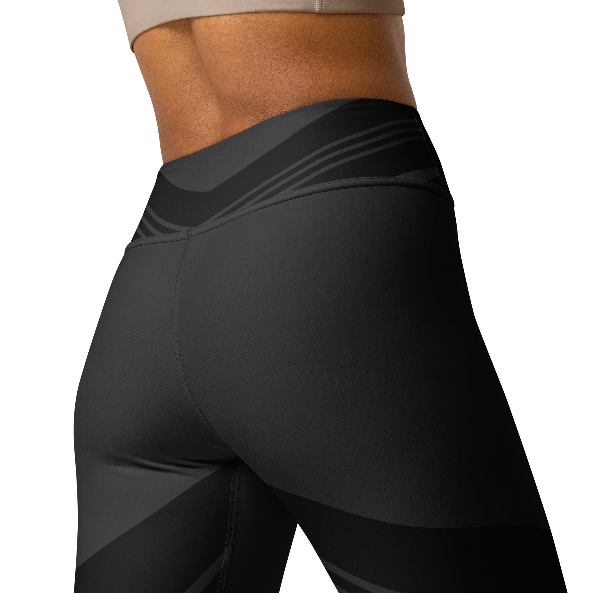 Black Multi Color Yoga Leggings
