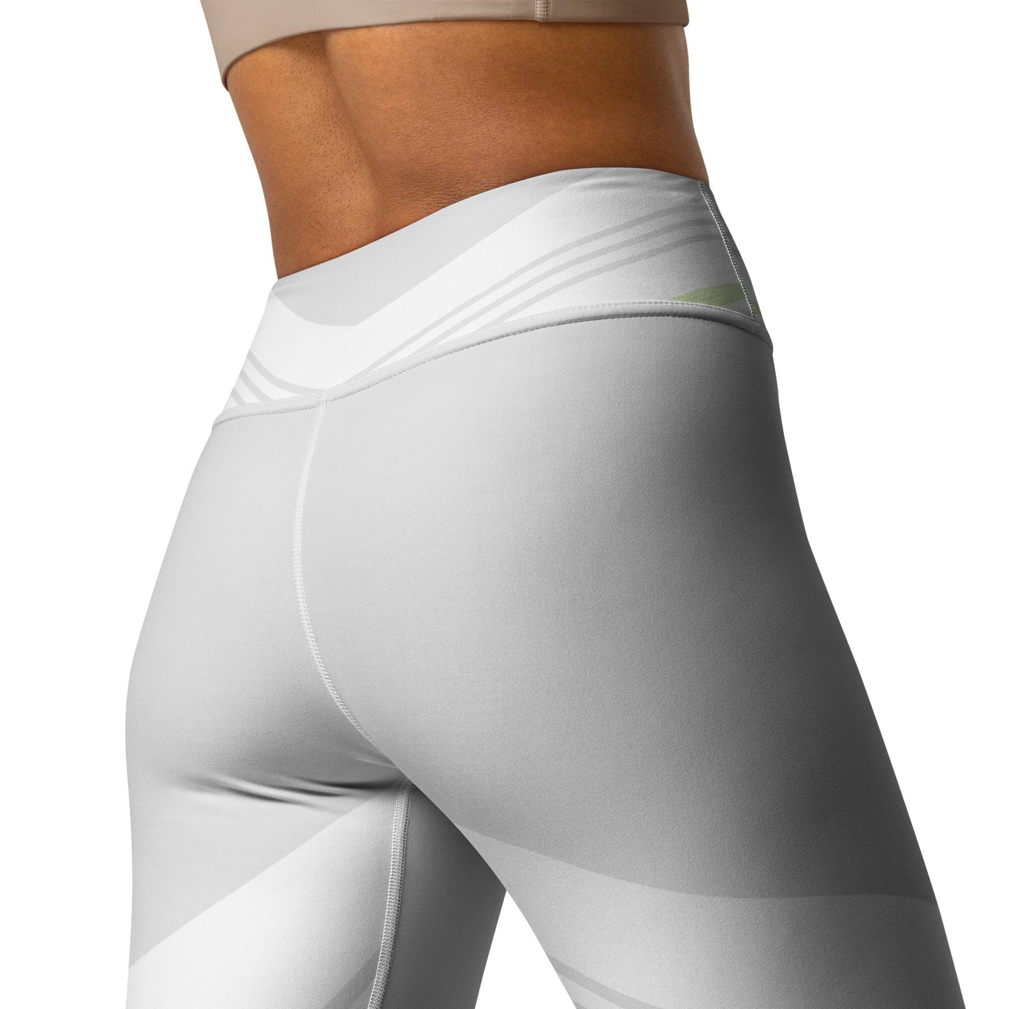 White Multi Color Yoga Leggings