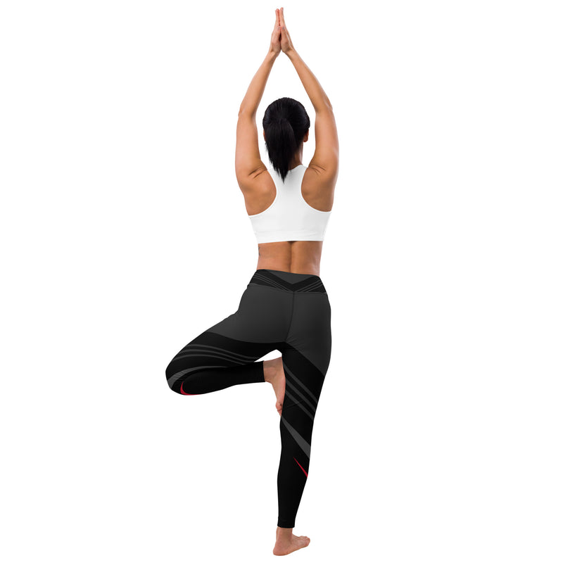 Black Multi Color Yoga Leggings