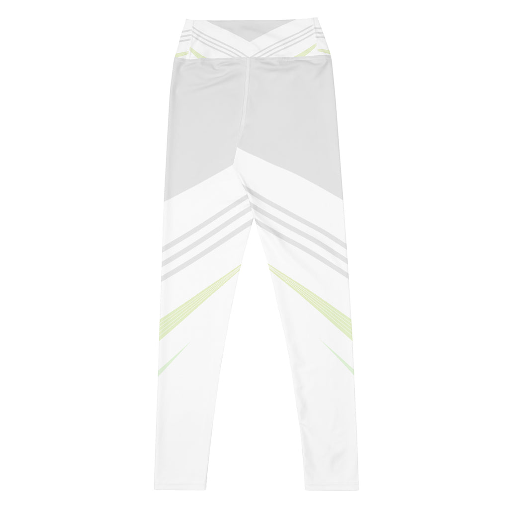 White Multi Color Yoga Leggings