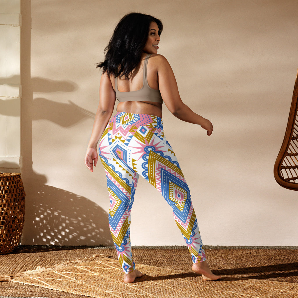 Pastel Diamond Print Yoga Leggings