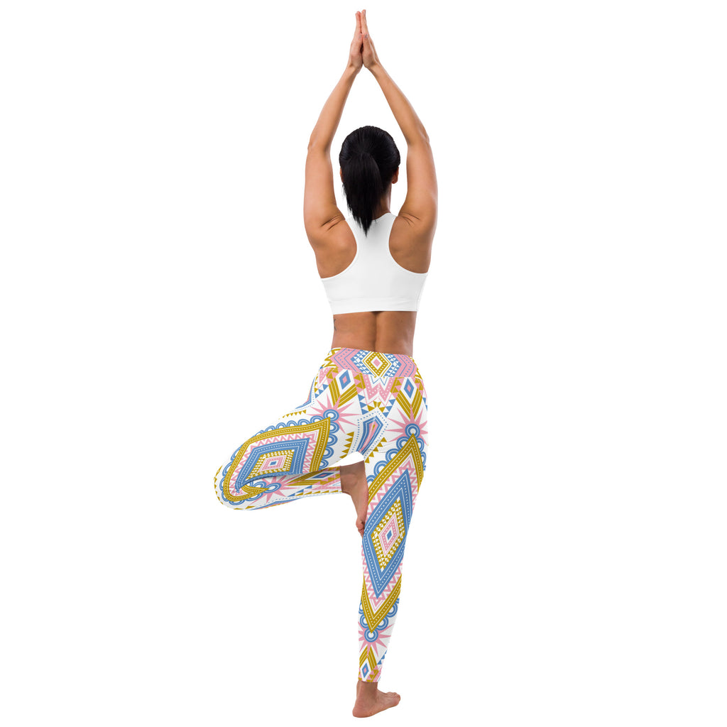 Pastel Diamond Print Yoga Leggings