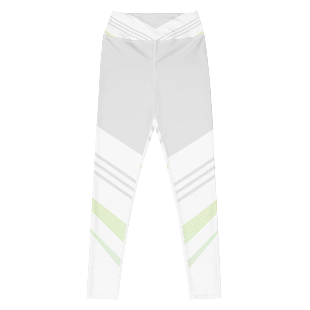 White Multi Color Yoga Leggings